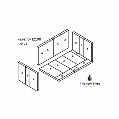 Regency i2100 Wood Insert Brick Kit Replacement (142-960)