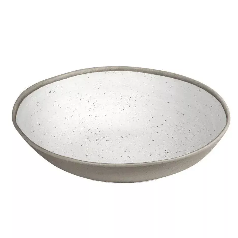 Retreat Pottery White Bamboo 12″ Serving Bowl