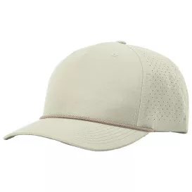 Richardson 355 Laser Perf Performance Rope Cap – Oat Milk/Elmwood White