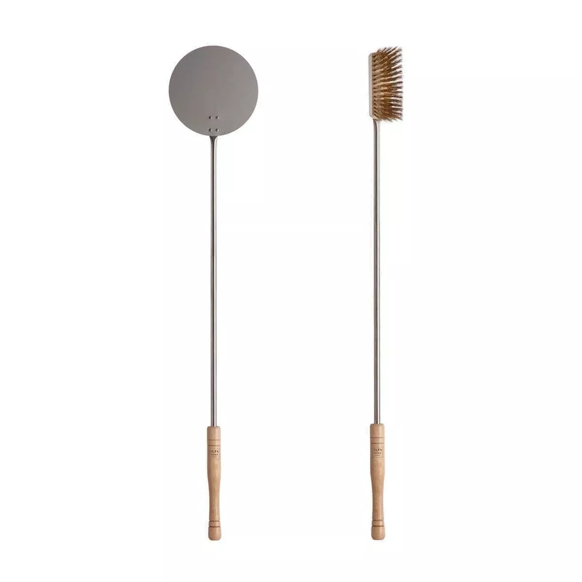 Round Pizza Peel & Brush Set