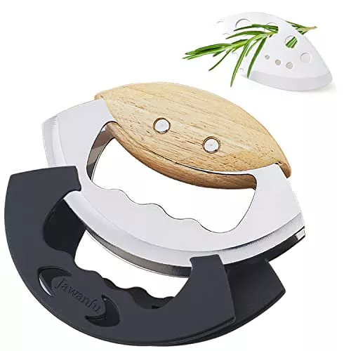 Salad Chopper, Double Blade Long Lasting Sharp Salad Cutting Tool with Protective Covers
