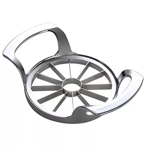 SAVORLIVING Apple Slicer Upgraded Version 12-Blade Extra Large Apple Corer, Stainless Steel Ultra-Sharp Apple Cutter, Pitter, Divider for Up to 4 Inches Apples (Update) (12 Cut)