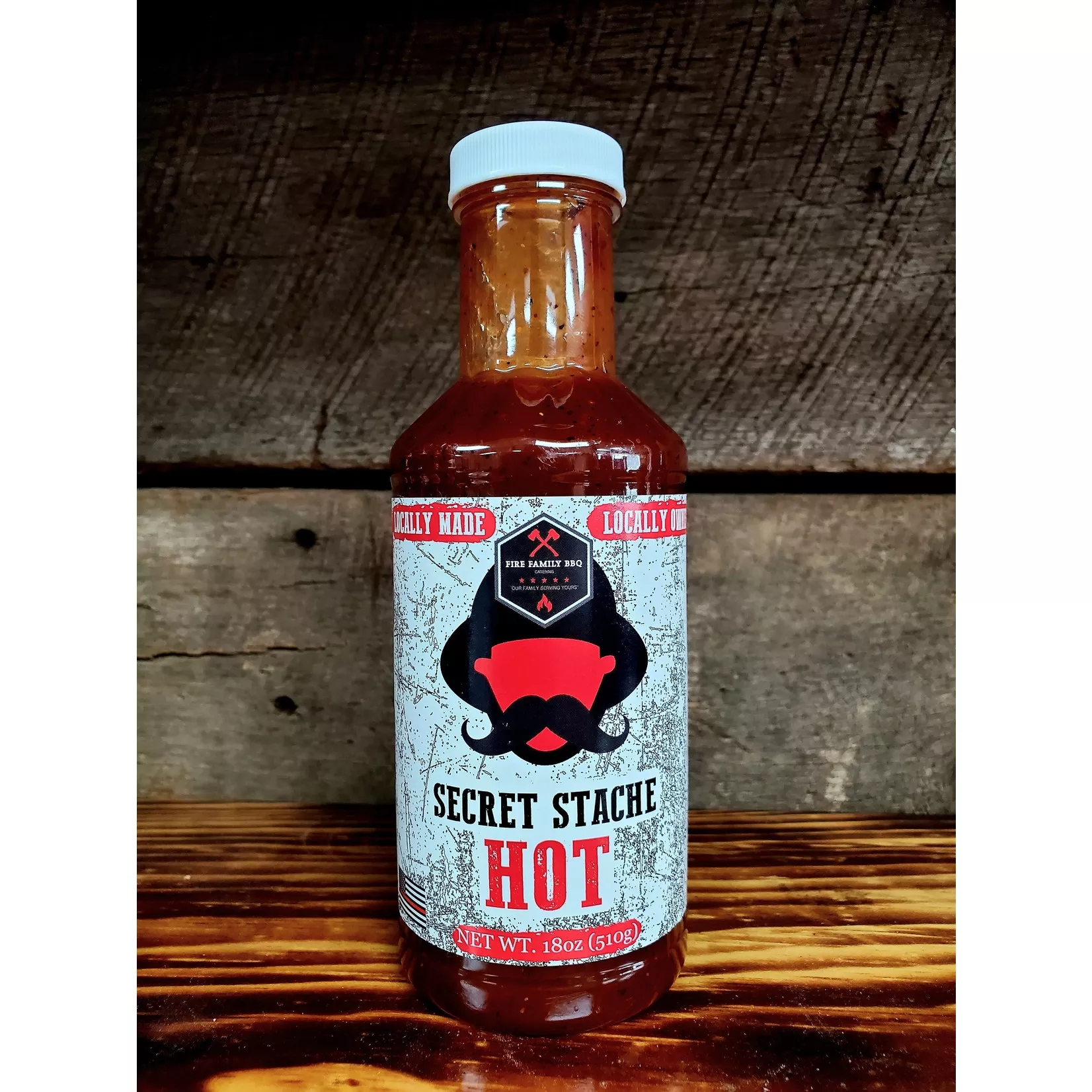 Secret Stache Hot Sauce 18oz.