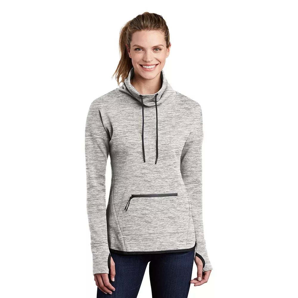 Sport-Tek LST280 Women’s Triumph Cowl Neck Pullover with Thumbhole