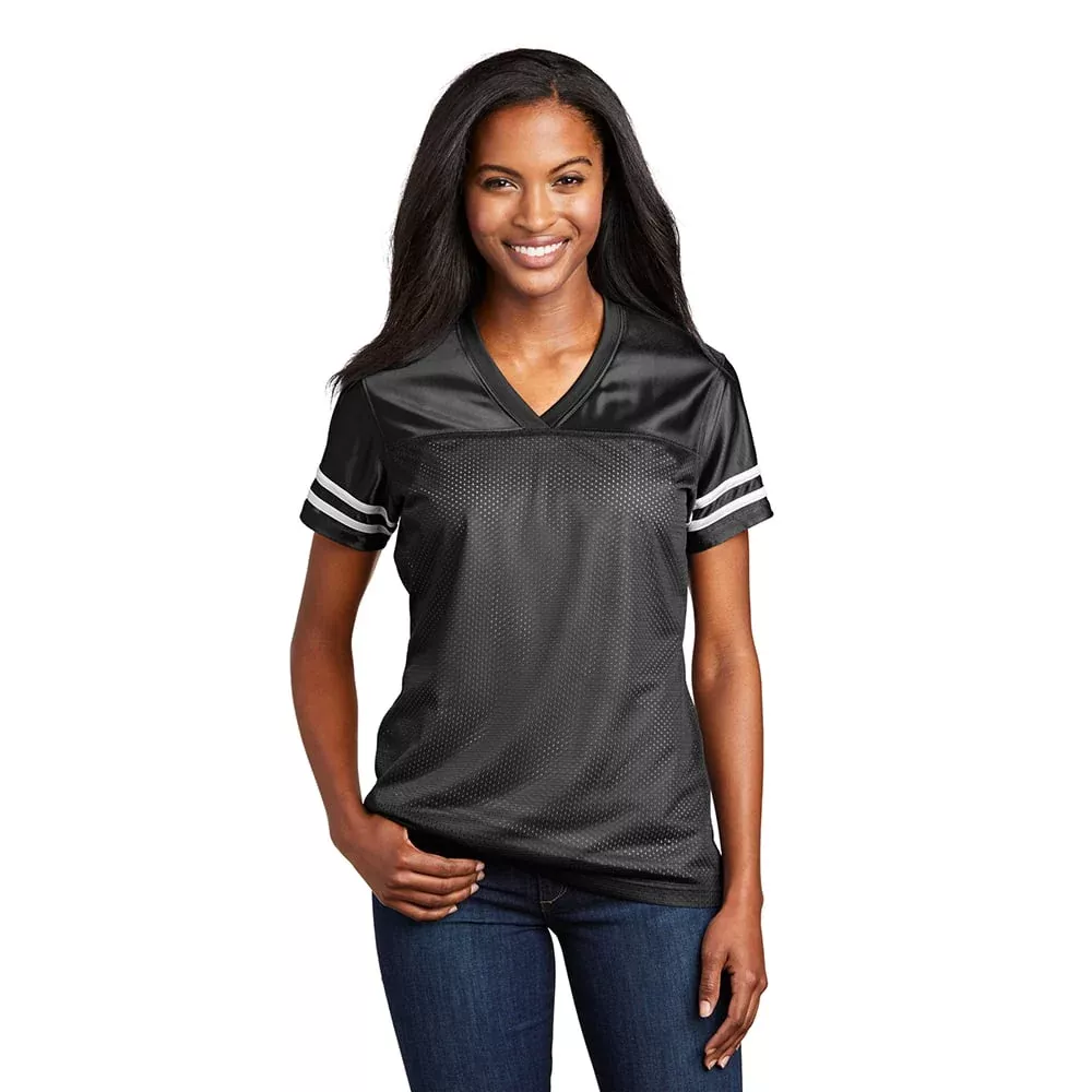 Sport-Tek LST307 PosiCharge Women’s Replica Jersey with Sleeve Stripes