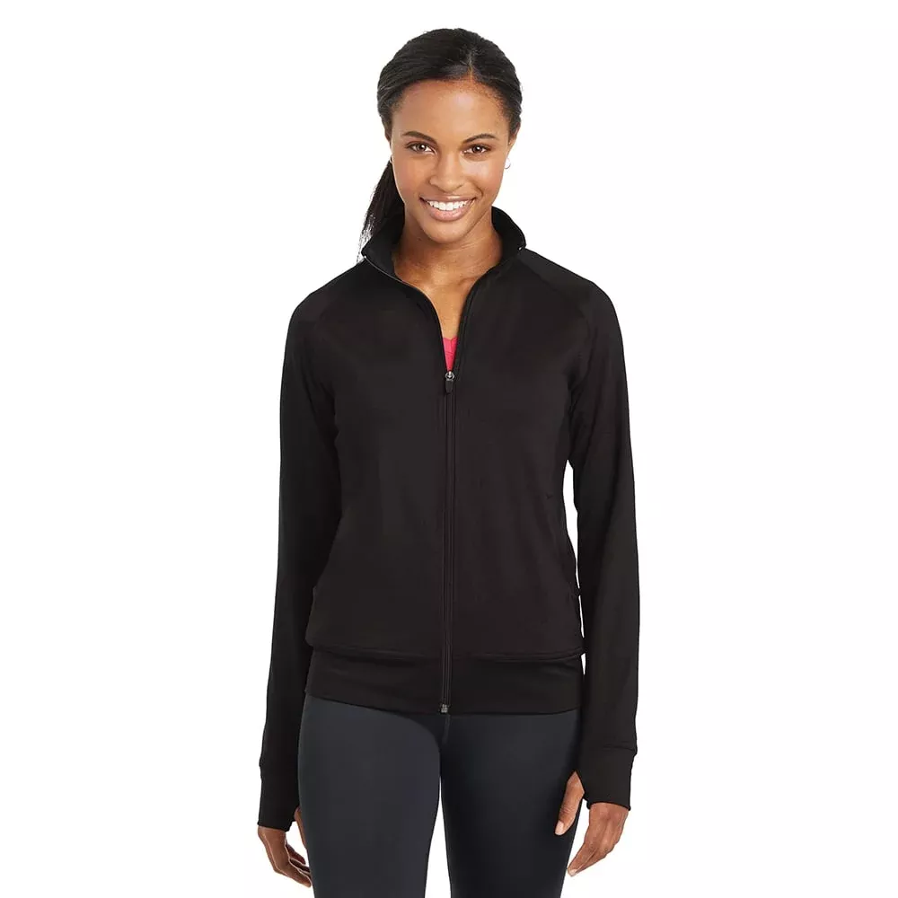 Sport-Tek LST885 Women’s Poly Spandex Full Zip Jacket with Thumbholes