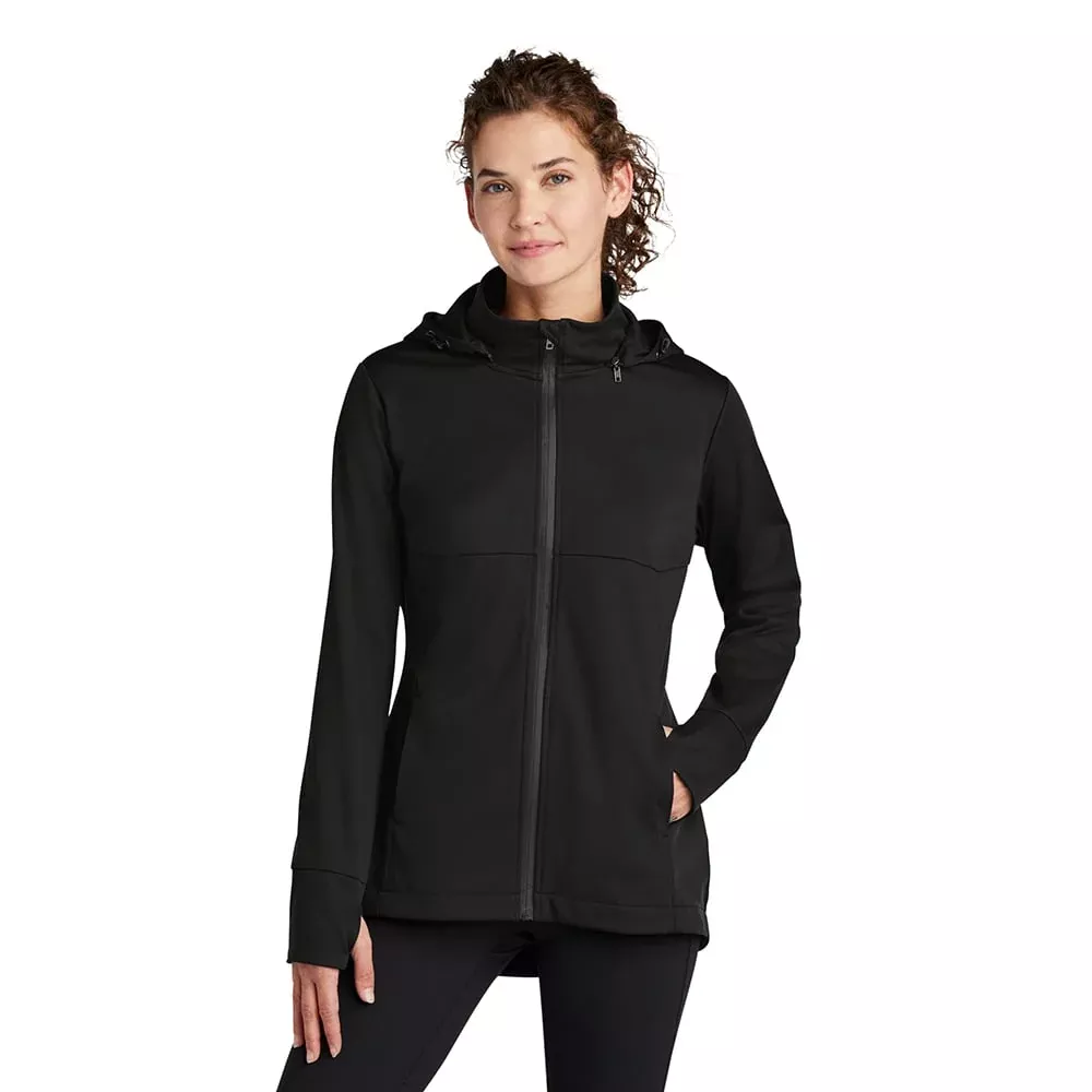 Sport-Tek LST980 Women’s Raglan Softshell Jacket with Removable Hood