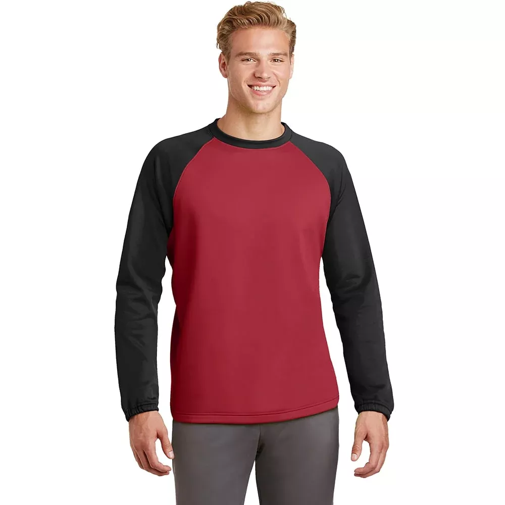 Sport-Tek ST242 Sport-Wick Colorblock Raglan Crew Neck Sweatshirt
