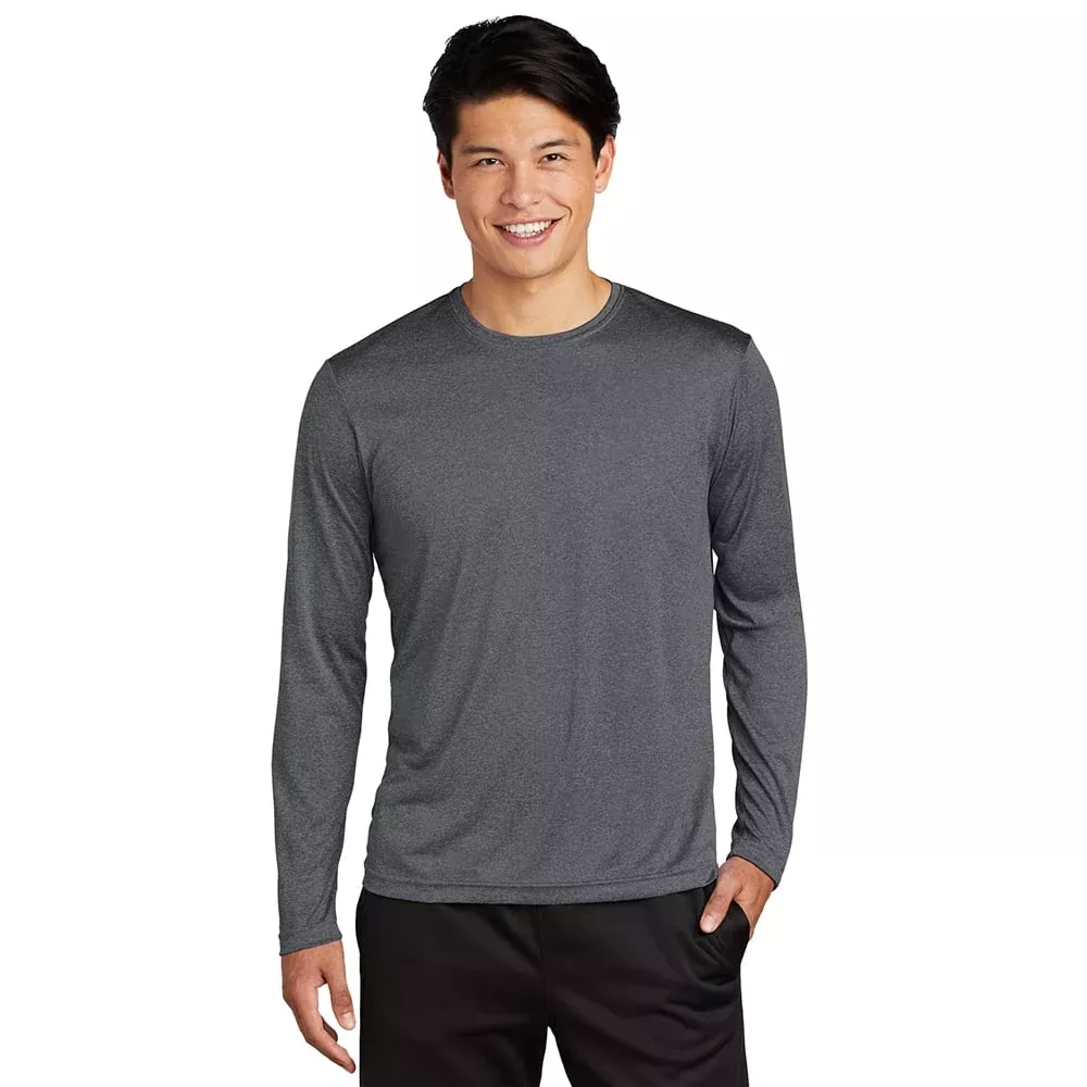 Sport-Tek ST360LS Heather Contender Long Sleeve Crew Neck Tee