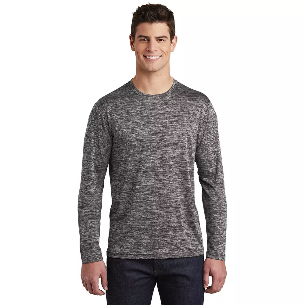 Sport-Tek ST390LS PosiCharge Long Sleeve Electric Heather T-Shirt