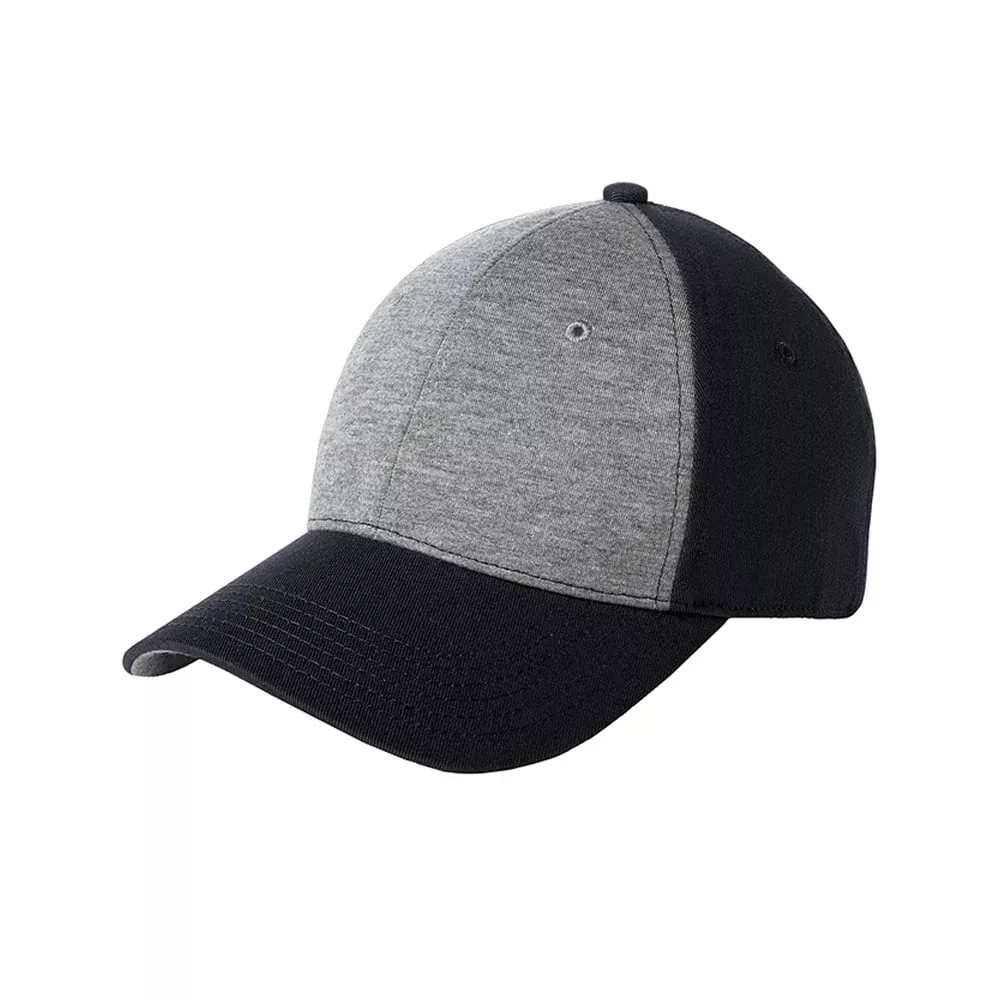 Sport-Tek STC18 Heathered Jersey Front Structured Adjustable Cap