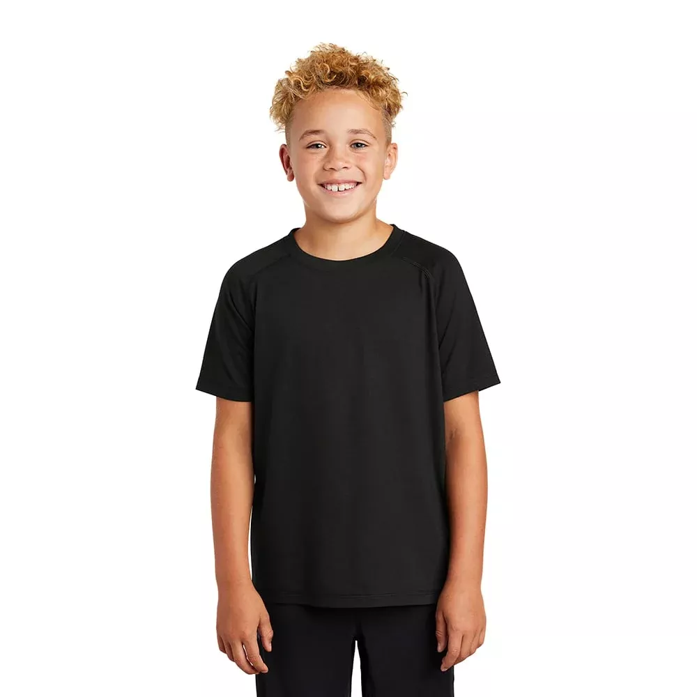 Sport-Tek YST400 Youth PosiCharge Tri-Blend Wicking Raglan T-Shirt