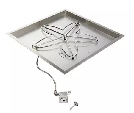 Square Match Lit Gas Fire Pit Kits