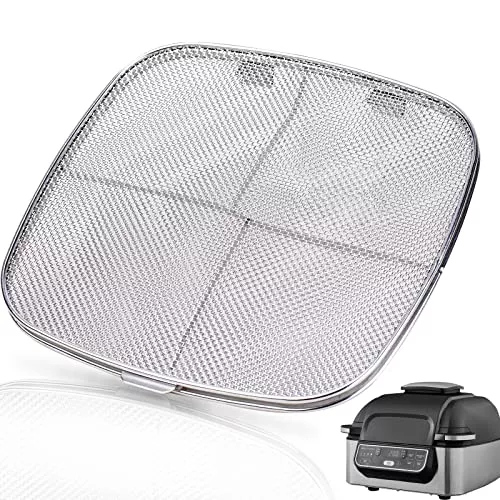 Stainless Steel Splatter Shield for Ninja Foodi AG301, Air Fryer Accessories for Ninja Foodi 5-in-1 Indoor Grill, Replacement Parts for Ninja Foodi AG300, AG300C,AG301C, AG302