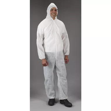 Standard Polypropylene Coveralls with Hood, Elastic Wrists and Ankles (25 per case) ~ Size 4X