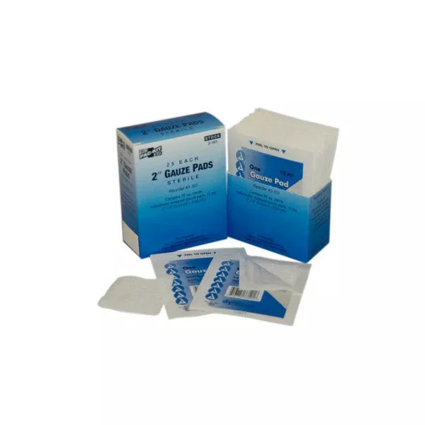 Sterile Gauze Pads (Unitized Refil), 2″ x 2″, 20/Box – 3101