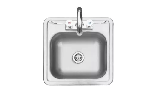 Summerset 15×15″ Stainless Drop In Sink With Hot/Cold Faucet – SSNK-15D