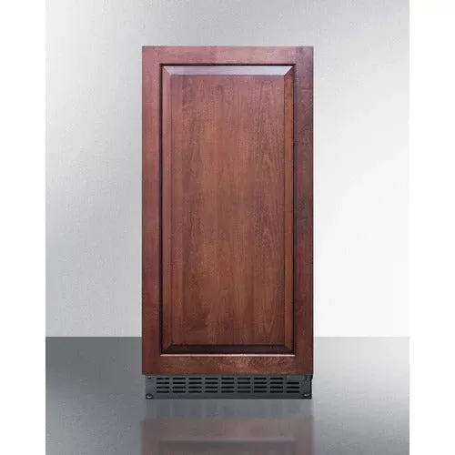 Summit 15 Inch Outdoor Ice Maker with Panel Ready Solid Door