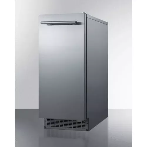 Summit 15 Inch Outdoor Ice Maker with Solid Door