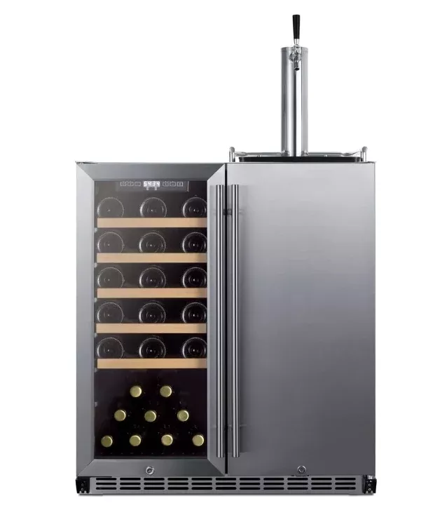 Summit Appliances: 30″ Combo Wine Cellar & Kegerator