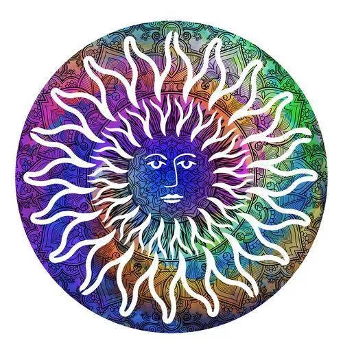 Sun Face Flamenco Metal Wall Art