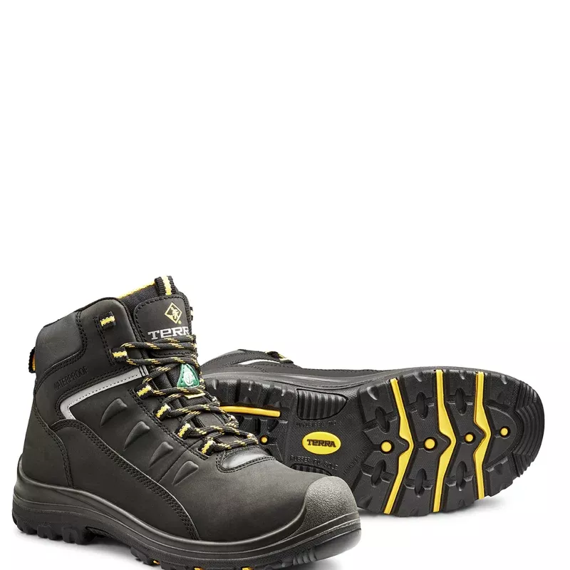 Terra Men’s Findlay 6″ Waterproof & Puncture Resistant Work Safety Boots – Black – R5205B