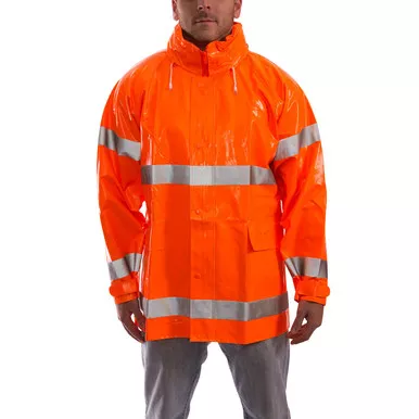 Tingley Class 3 Hi Vis Orange Comfort-Brite Rain Jacket J53129