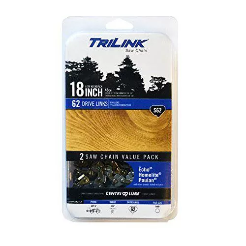 Trilink Saw Chain CL15062X2TL2 18″ Twin Pack S62