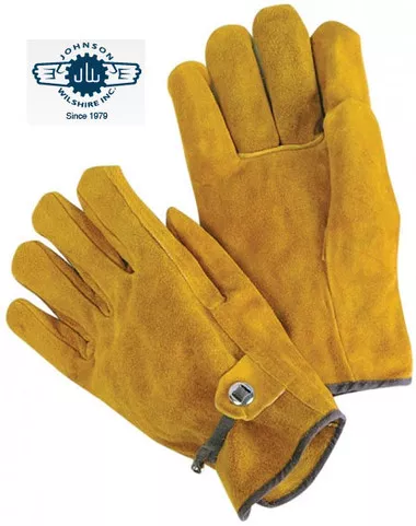 Unlined Grain Cowhide with Pull Strap Gloves (Sold by Dozen) - All Sizes