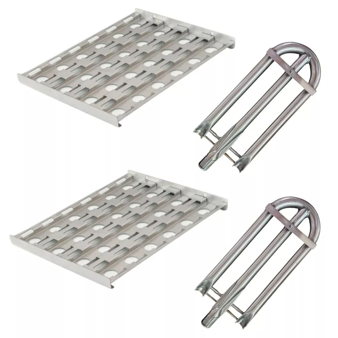Vintage Grill Parts Bundle - Stainless Steel U-Burner(2) & Briquette Tray(2) for 30