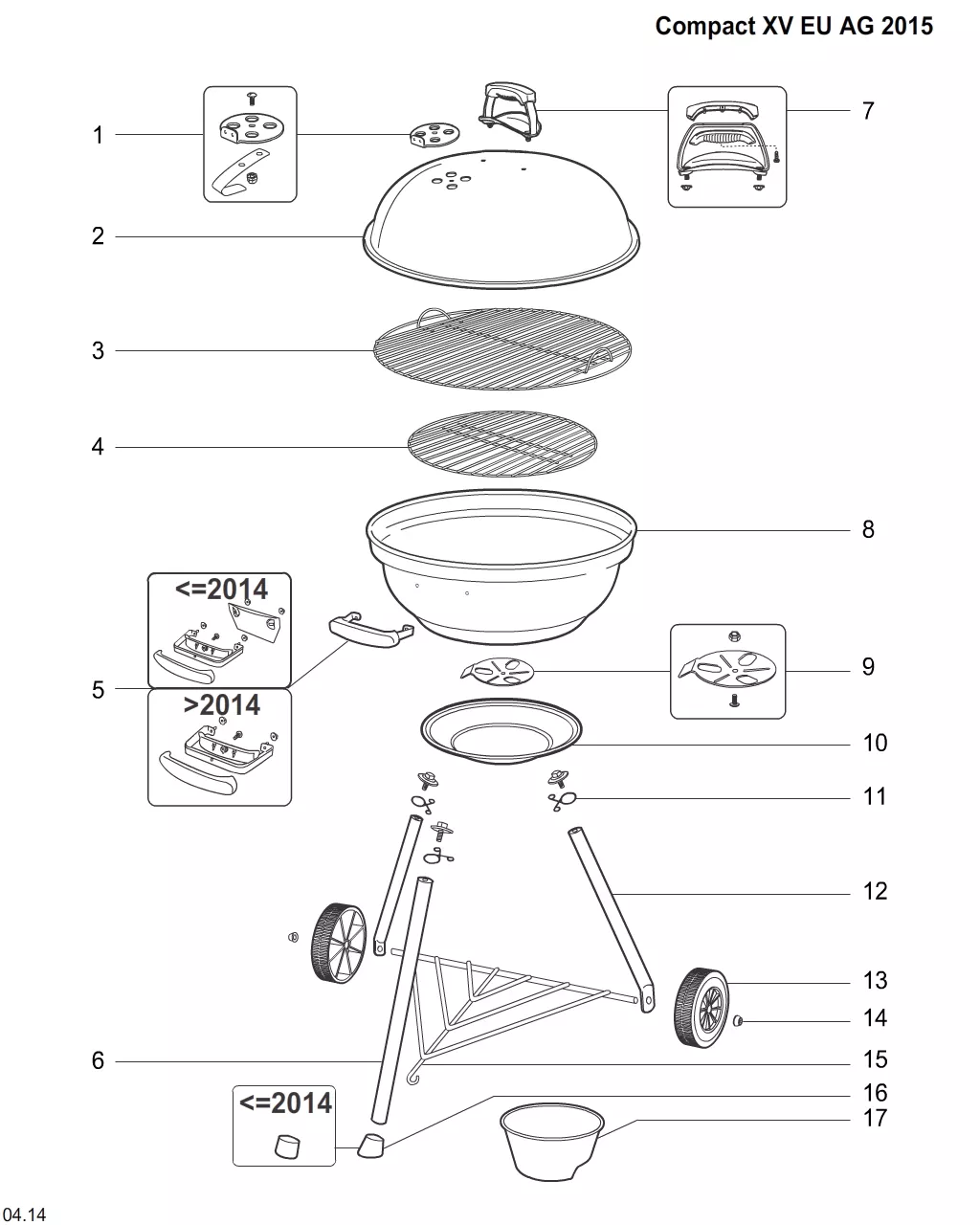 Weber 65455 Bowl damper, 47cm Compact ’15