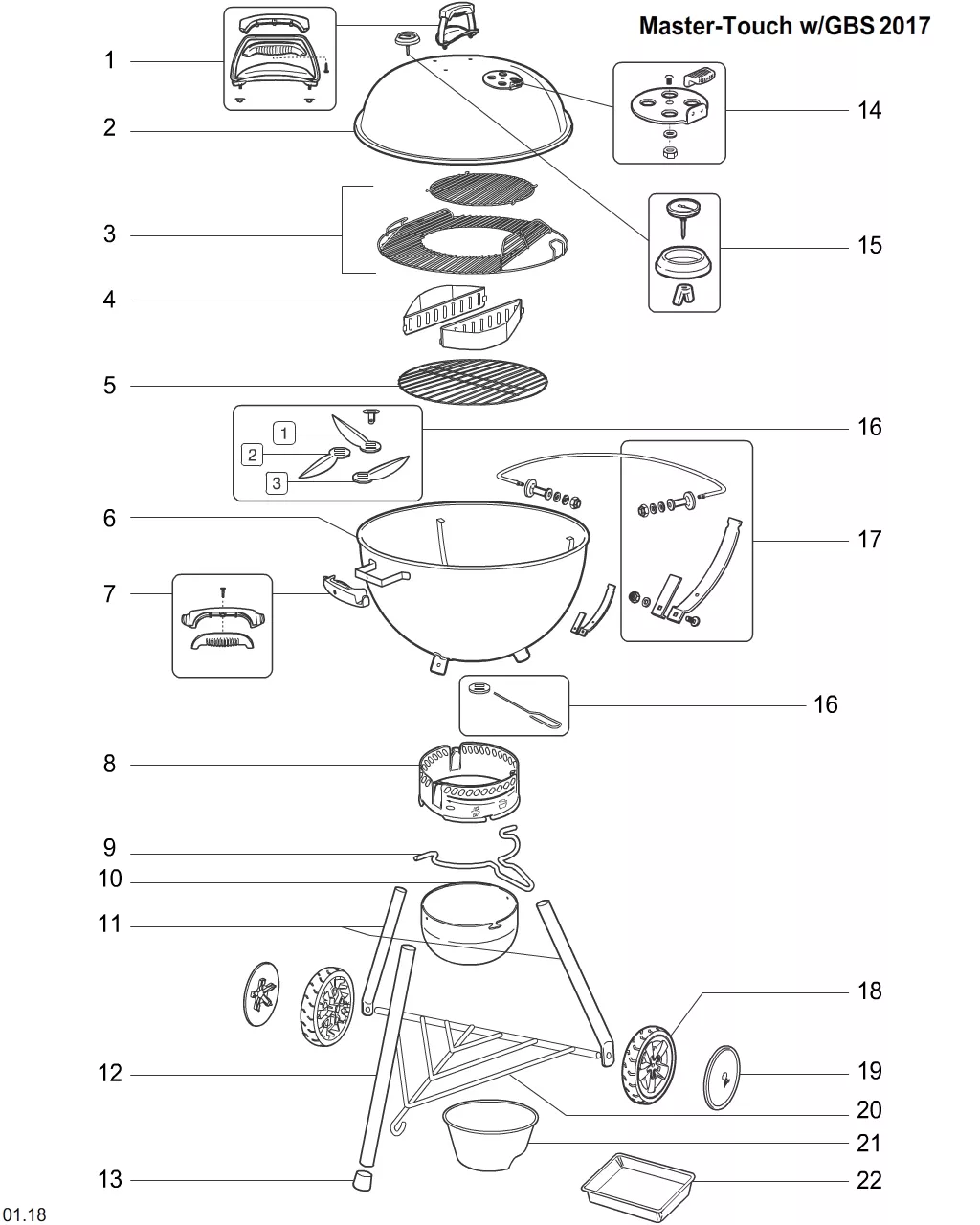 Weber 66682 Hardware for wheels