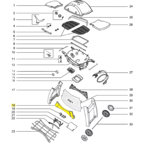 Weber Front Bridge Assembly – Q3000/3200 (60098)