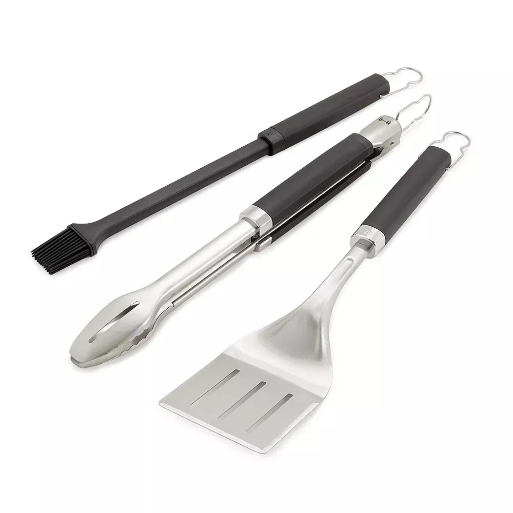 Weber Precision Grill Tongs, Spatula and Brush Set