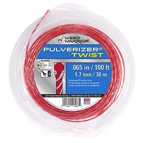 Weed Warrior Pulverizer Twist Universal Trimmer Line, 0.065″ Diameter x 100′
