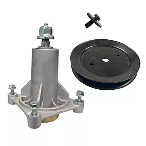 WELOVEHOME 187292 Spindle Assembly with 195945 Pulley for 46″ 48″ 54″ Mower Deck Replaces Ariens 21546238 21546299 Husqvarna 532187281 532187292 AYP 187292 192870 532192870, Pulley 195945 197473