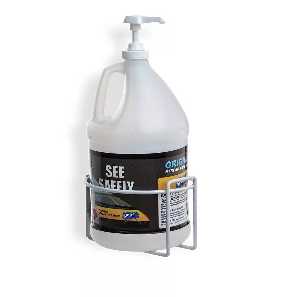 White Powder Coated 1 Gallon Bottle Rack