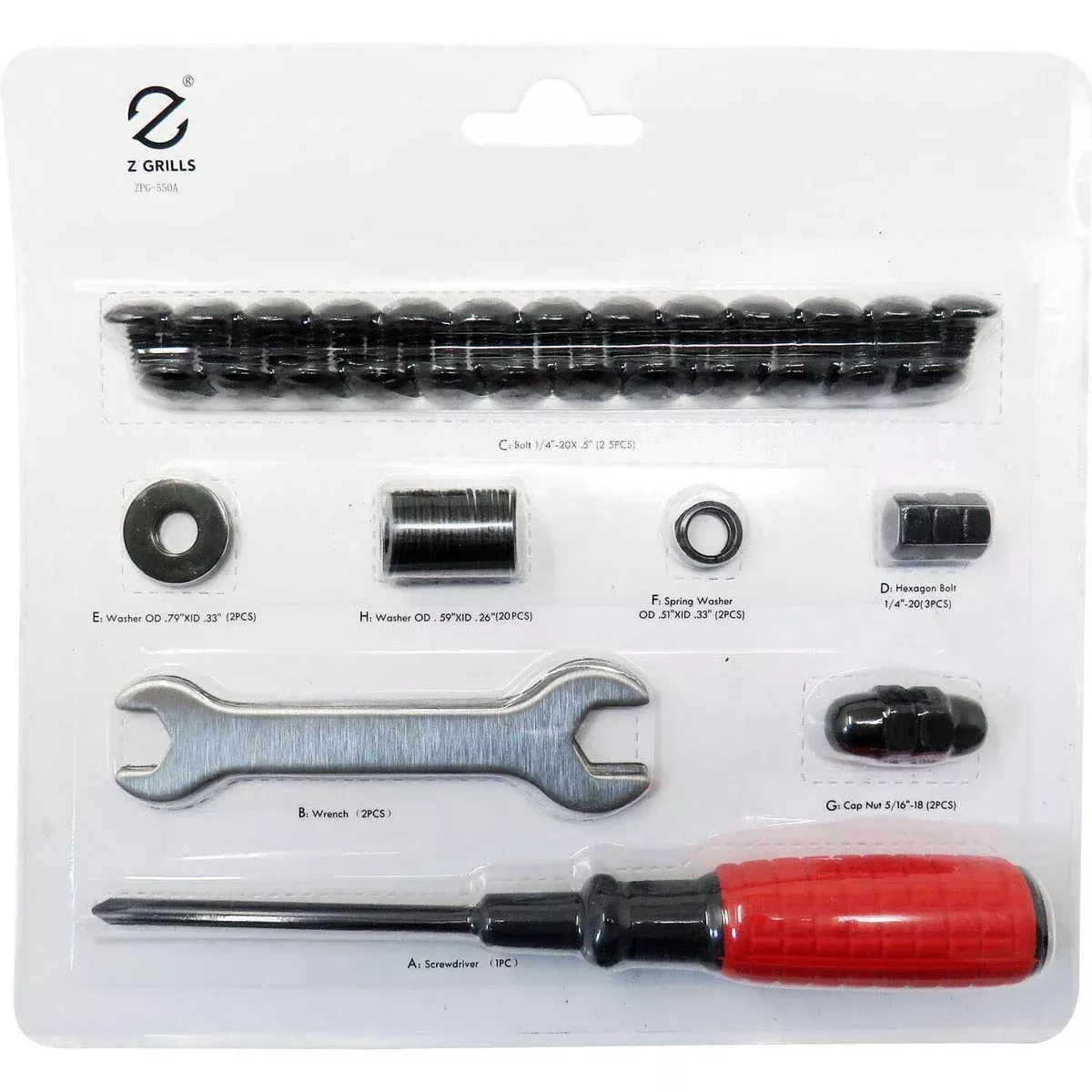 Z Grills Hardware Package for 550A Pellet Grills