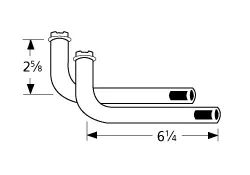 Zinc Plated Steel L-shaped Venturi Pair