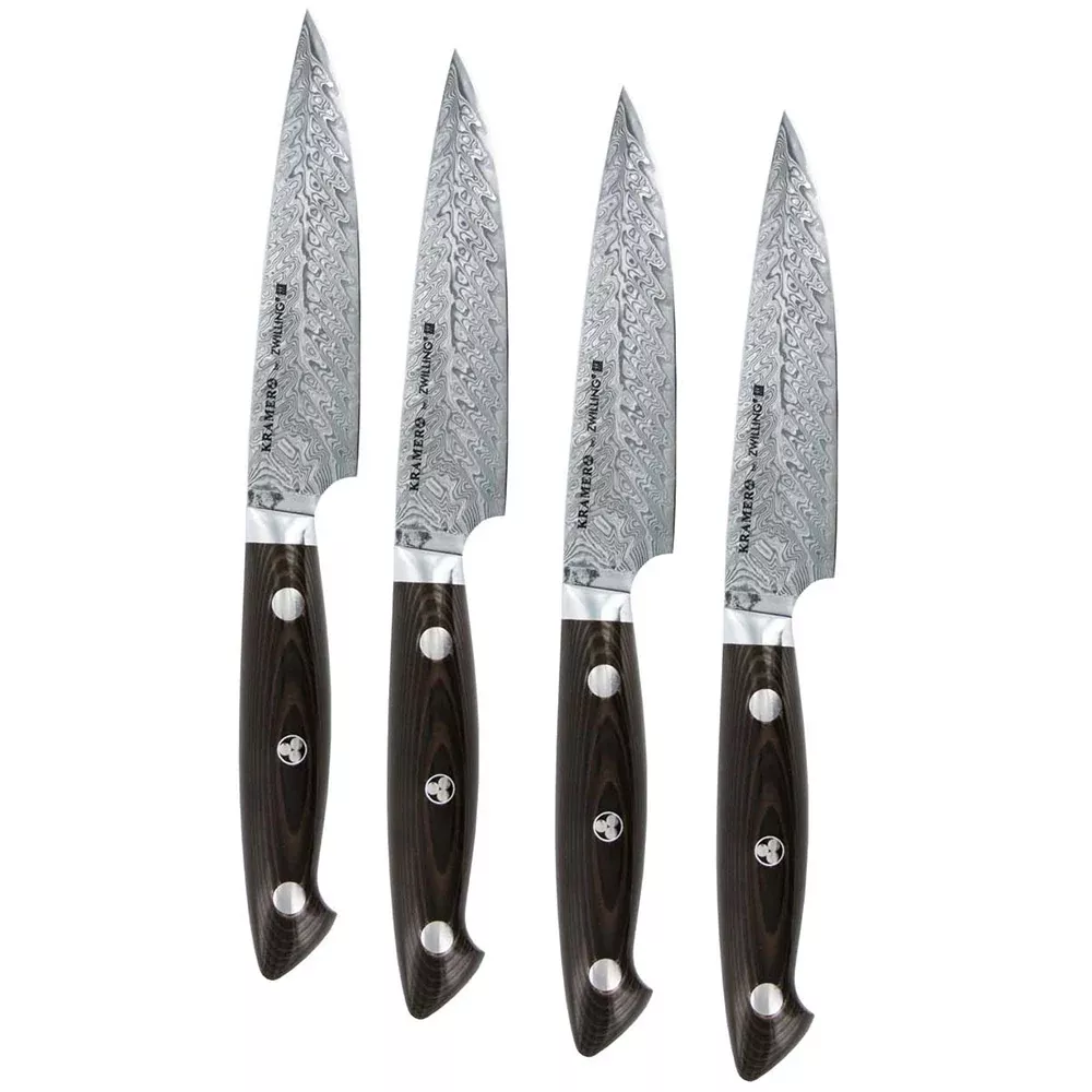 Zwilling J.A. Henckels Bob Kramer Stainless Damascus 4-Piece Steak Knife Set