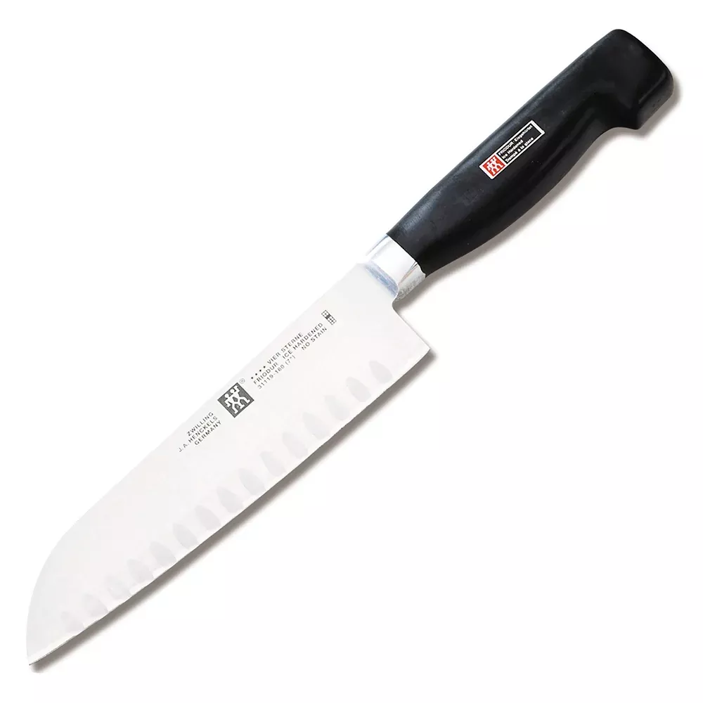 Zwilling J.A. Henckels Four Star 7-Inch Hollow Edge Santoku Knife